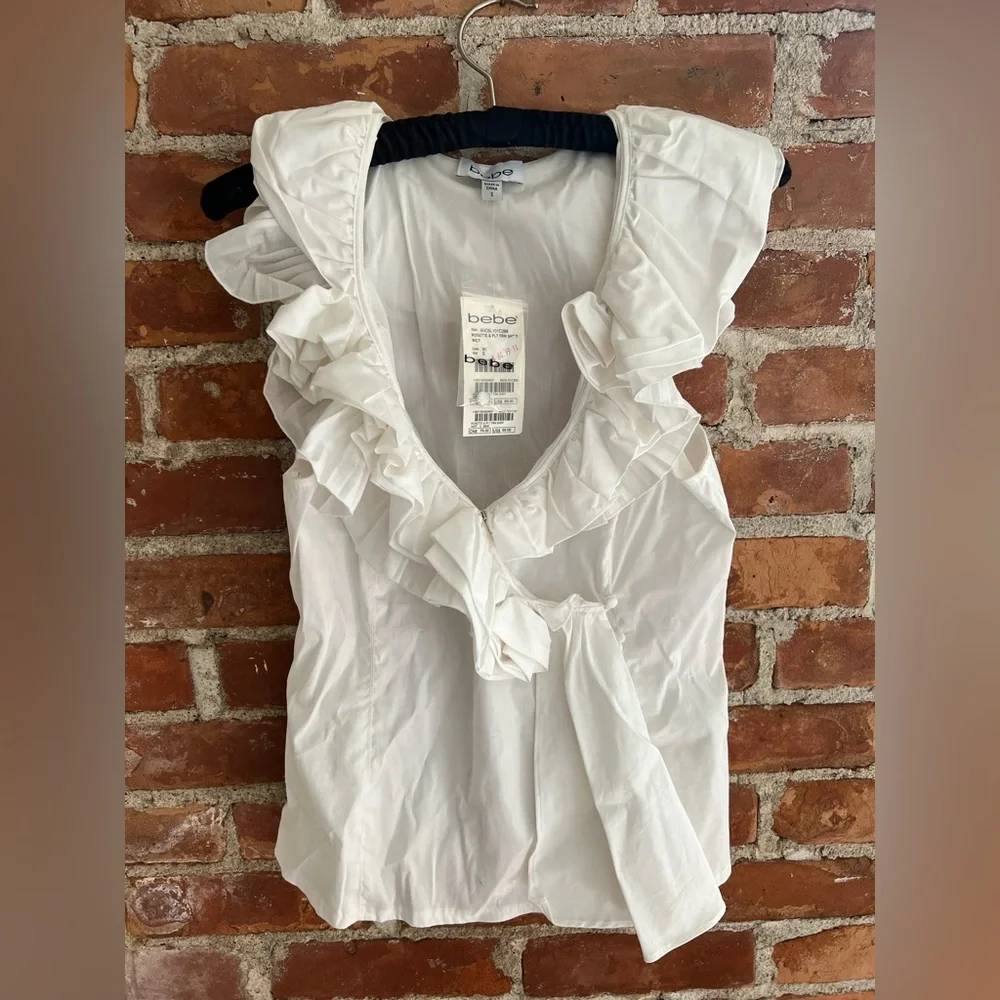 Bebe Ruffle button blouse - Picture 1 of 3